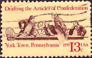 13 Cent Stamp Commemorating the Articles of Confederation