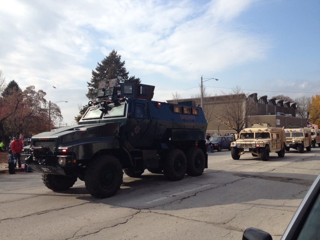 Militarized Scott County Iowa Sheriff Department Veteran's Day Parade 2015 Davenport